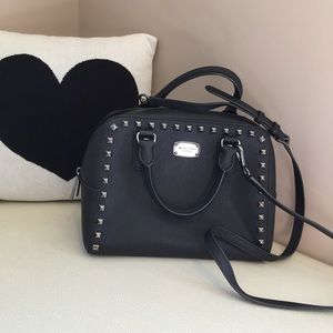 LOWEST!  EUC MK studded leather satchel